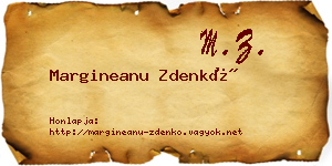 Margineanu Zdenkó névjegykártya